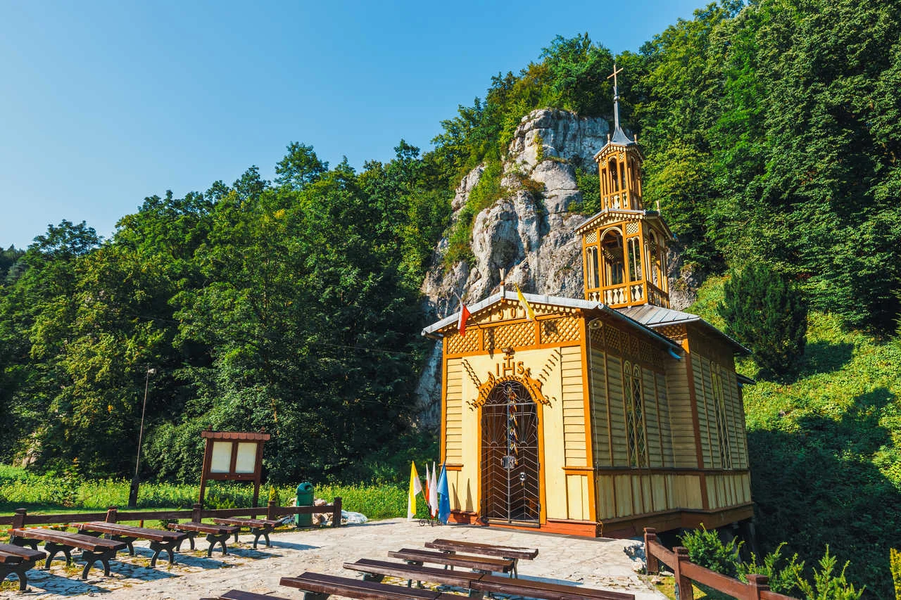 Chapel on the water in Ojcow National Park near Krakow