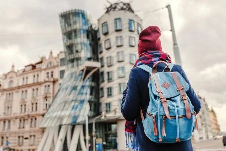 Famous Dancing House in Prague