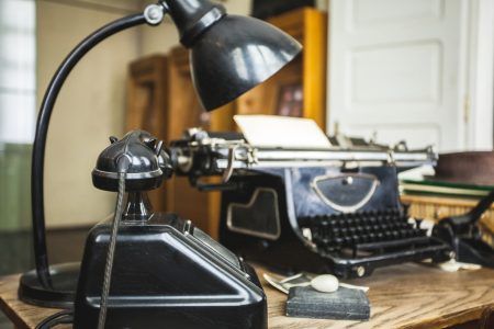 Original vintage office from 1940’s in Oscar Schindler Museum in Krakow