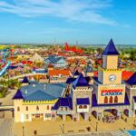 Panorama of Energylandia, one of the biggest amusement park in Europe