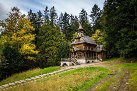 Traditional chapel in Jaszczurowka Zakopane