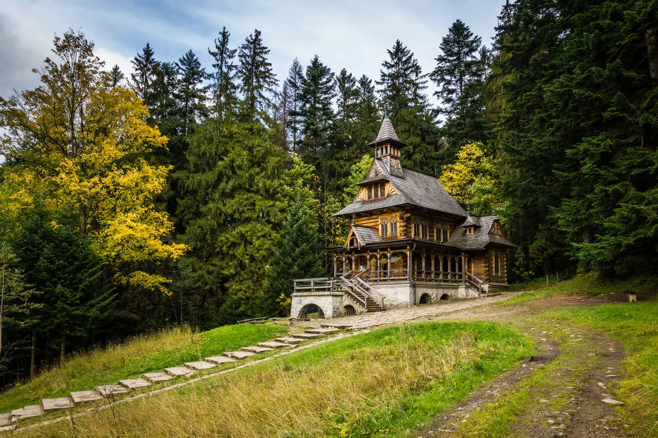 Traditional chapel in Jaszczurowka Zakopane