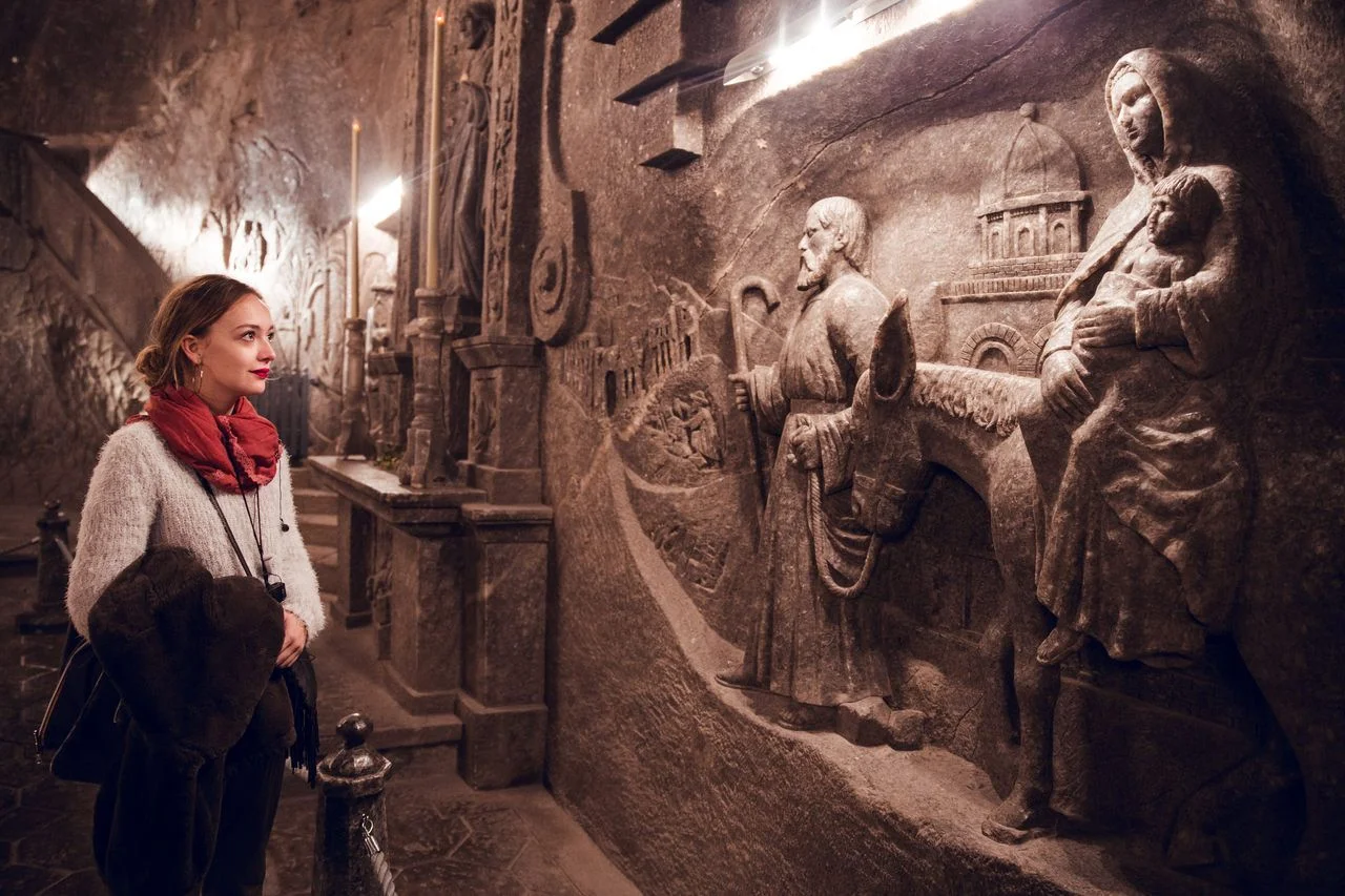 Visiting Wieliczka salt mines in Krakow Poland