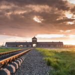 Railway to the nazi concentration and extermination camp Birkenau