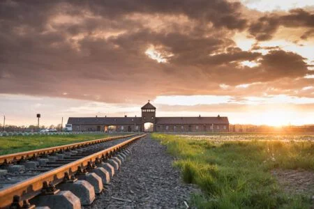 Railway to the nazi concentration and extermination camp Birkenau