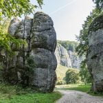 Cracow Gate rock formation in Ojcow National Park, Krakow,Poland