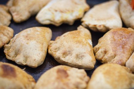 Fresh prepared fried dumplings. Traditional polish food
