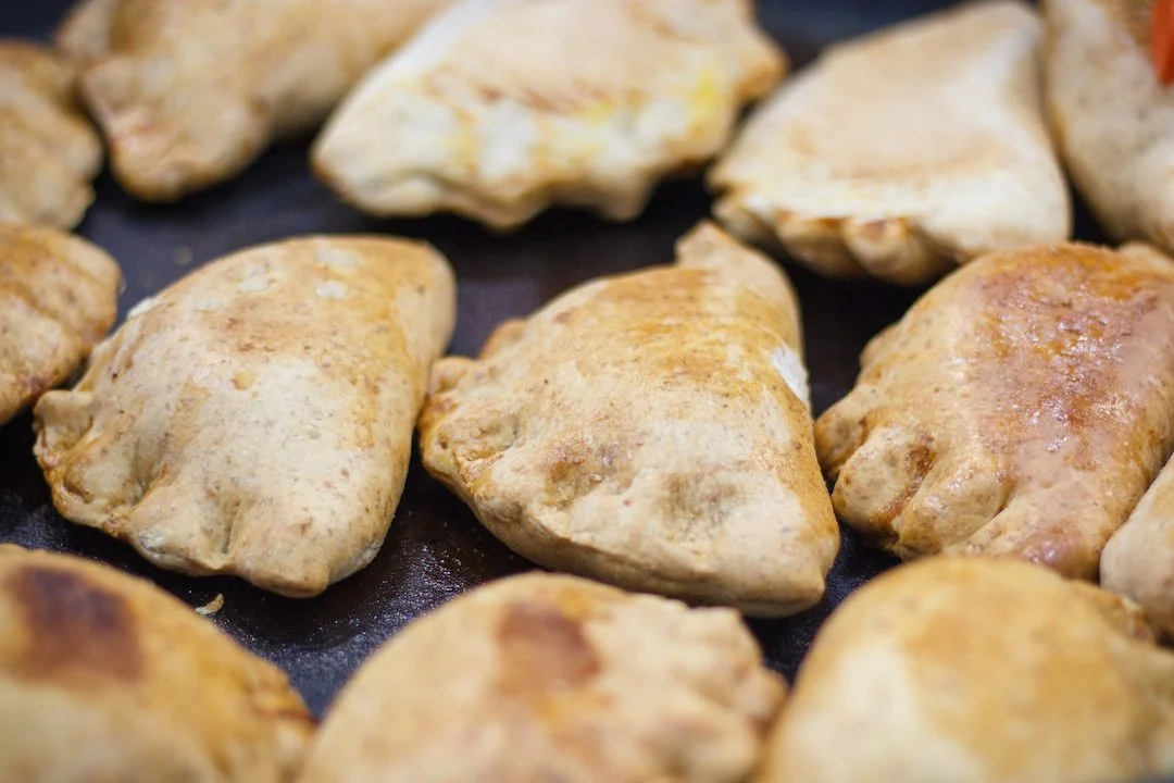 Fresh prepared fried dumplings. Traditional polish food