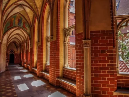 Interior of gothic castle in Malbork