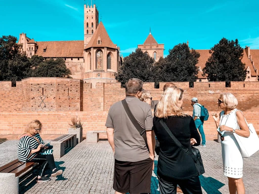 Tourist during Malbork Castle Tour.