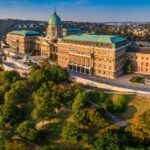 Budapest, Hungary – Aerial panoramic view of the beautiful Buda Castle Royal Palace