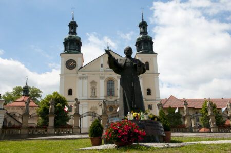 Kalwaria Zebrzydowska and monument of Pop John Paul II