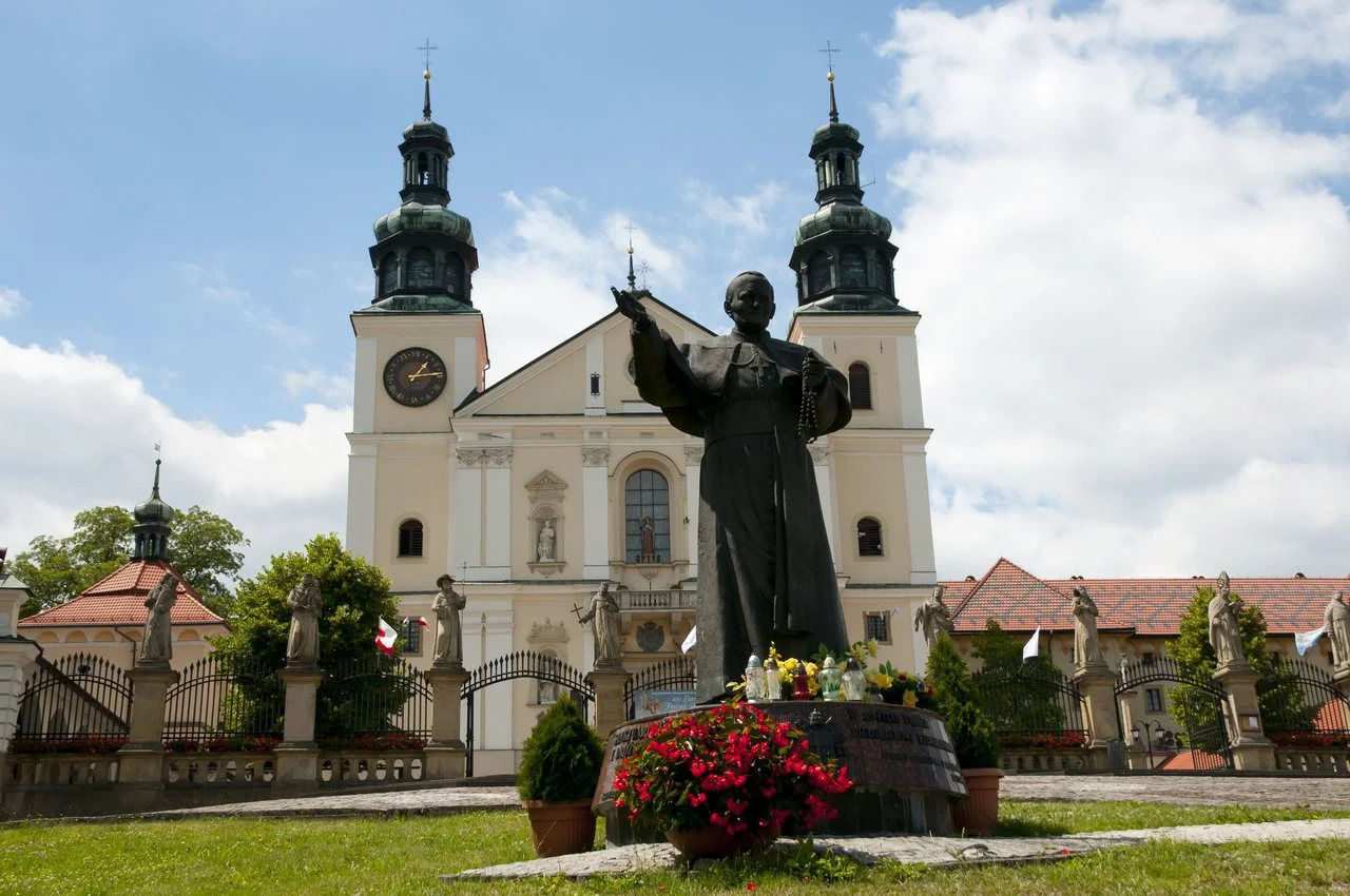 Kalwaria Zebrzydowska and monument of Pop John Paul II