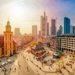 View to skyline of Frankfurt am Main