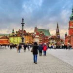 Central part of Warsaw, Poland