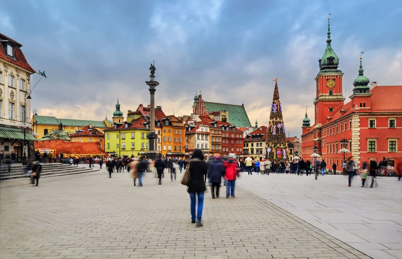 Central part of Warsaw, Poland