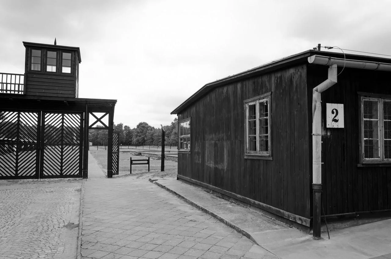 Entry gate in concentration camp Stutthof