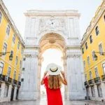 Famous triumphal arch in Lisbon