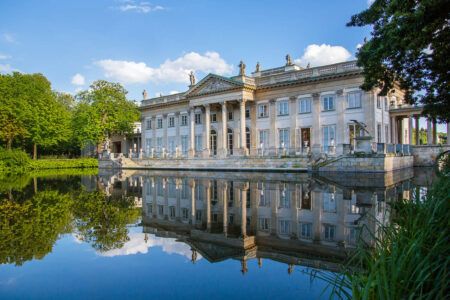 Lazienki or Royal Baths park in Warsaw