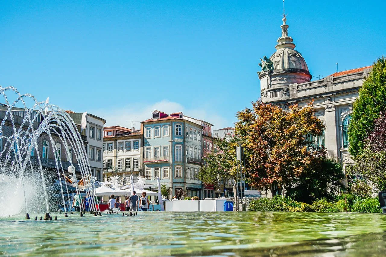 The center of Braga in Portugal