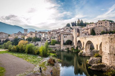 Besalu medieval village in Girona (Spain)