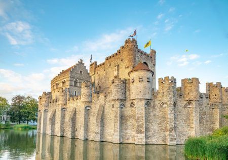 Medieval Gravensteen castle (Castle of the Counts)