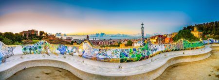 Panorama of Barcelona from park Guell