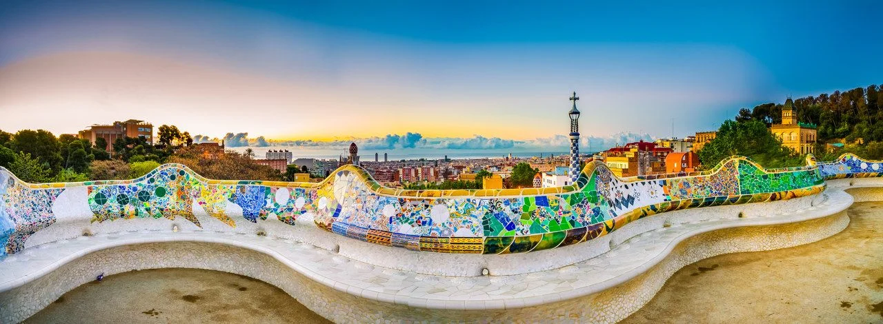 Panorama of Barcelona from park Guell