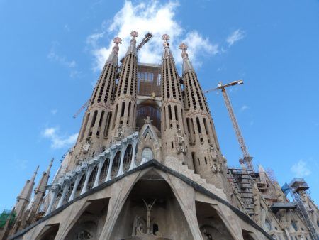 Sagrada Familia Cathedral by Gaudi in Spain Barcelona