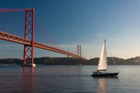 Tagus River in the city of Lisbon