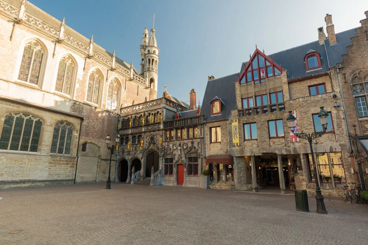 The basilica in Bruges square consists of a lower and upper chapel.
