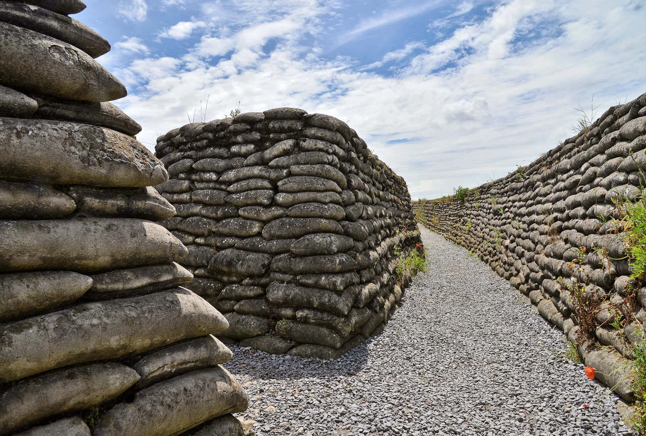 The thrench of dead, Diksmuide, Belgium. In Flanders Fields.