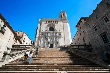 View of Girona Cathedral. Catalonia. Spain.