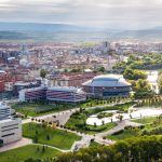 Aerial view of Logrono, Spain