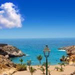 Beach Playa Paraiso costa Adeje in Tenerife at Canary Islands