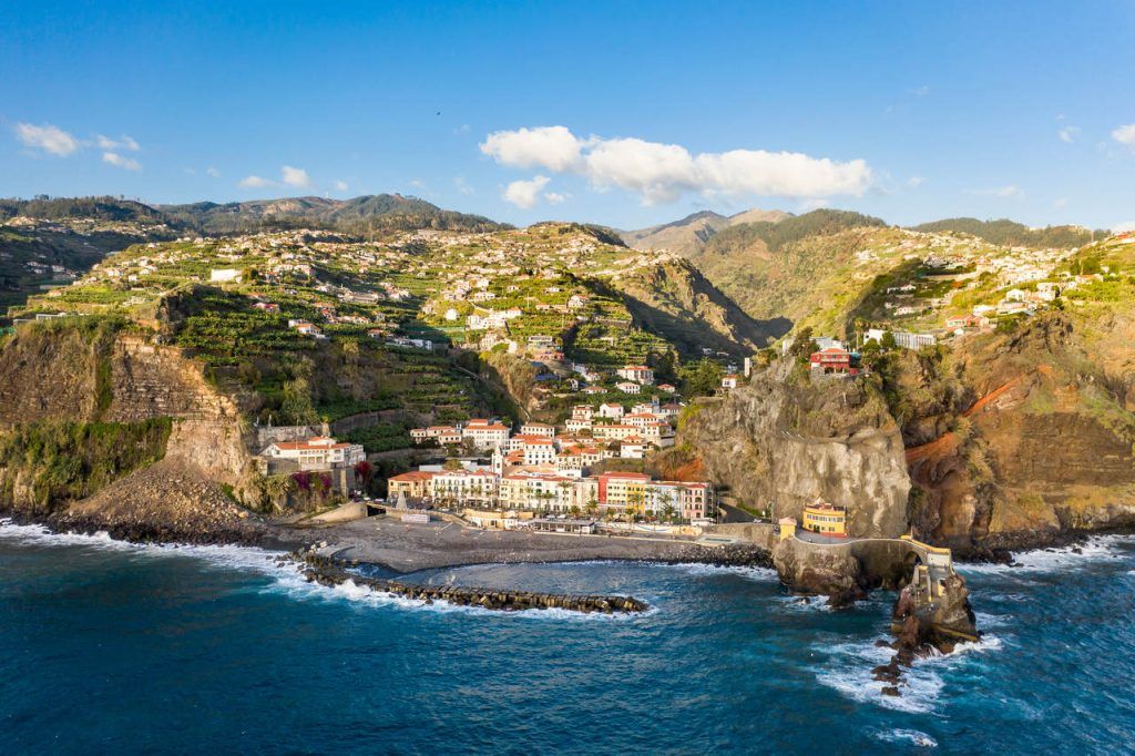 Colorful ancient houses at Ponta do Sol, Madeira, Portugal