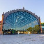 Former train station of fully restored Sevilla in Seville Spain