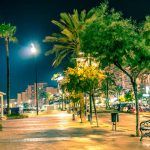 Fuengirola promenade by night