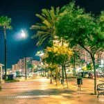 Fuengirola promenade by night