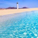 Morro Jable Matorral beach Jandia in Pajara of Fuerteventura at Canary Islands