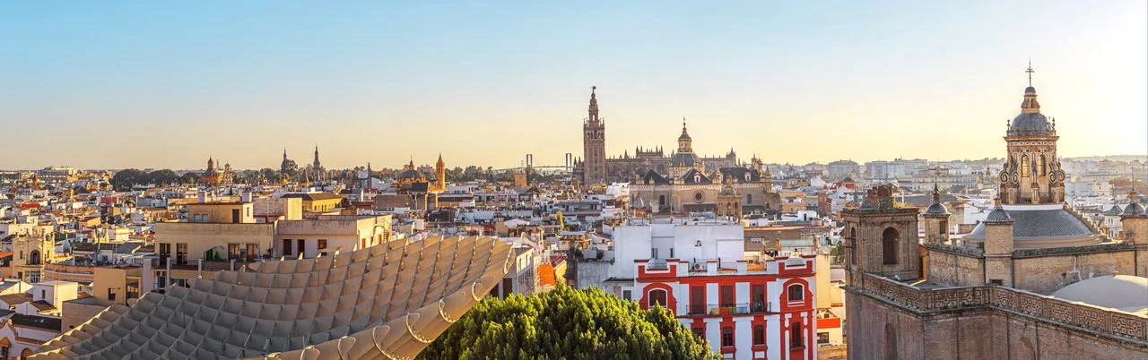 Panorama of historical center of Sevilla