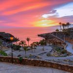 Playa Paraiso, Tenerife, Canary islands, Spain Beautiful sunset on Playa Las Galgas
