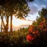 Stunning sunset in Arco da Calheta on Madeira Island