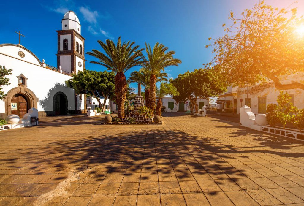 The central square San Gines in Arrecife in Lanzarote Island