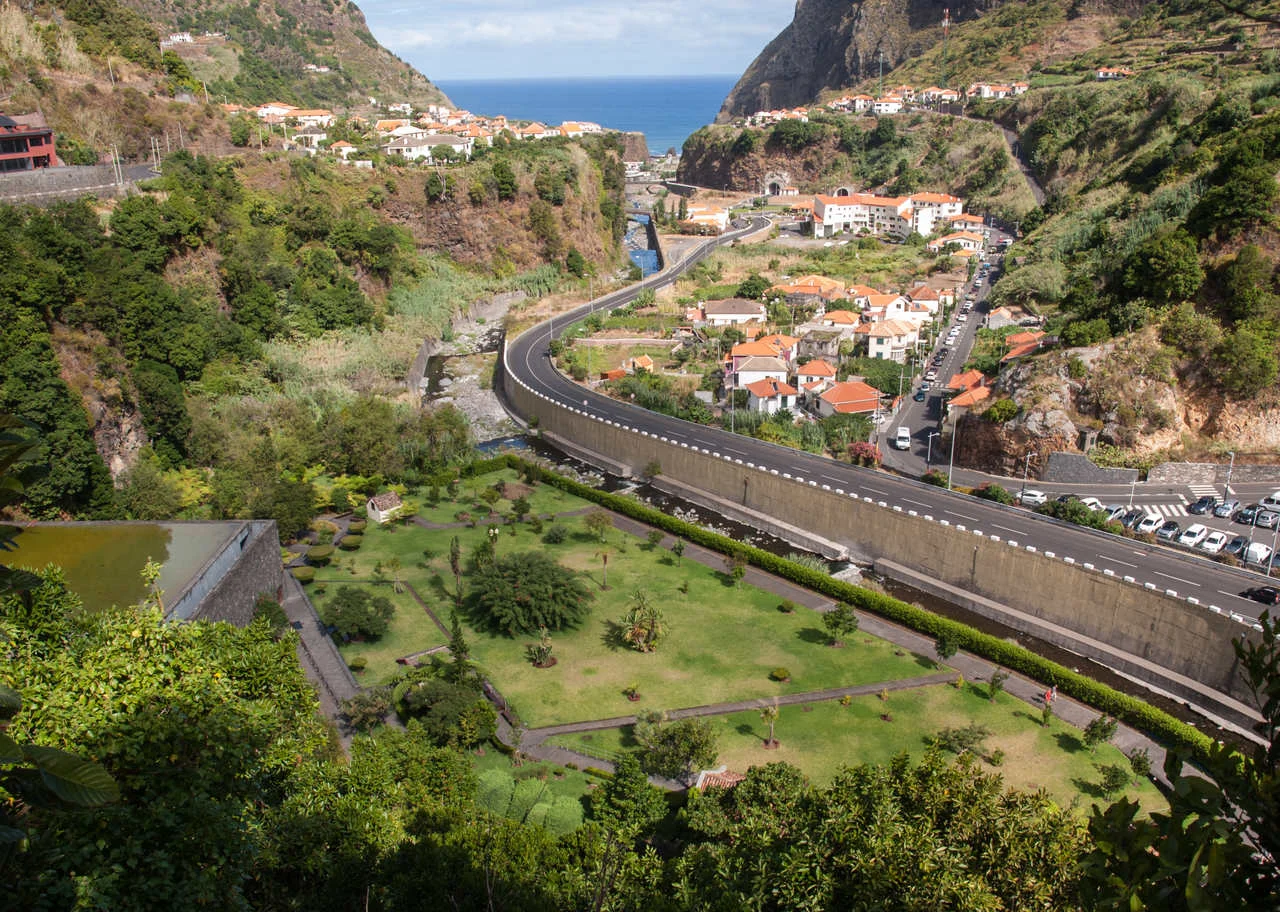 View of the north coast around Sao Vincente, Madeira, Portugal