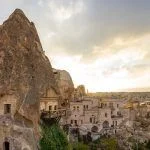 Cappadocia cityscape skyline in Goreme, Turkey.