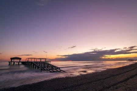 Colorful Sunset On The Beach In Belek, Turkey