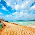 Ilica Beach view in Cesme Town of Turkey