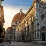 Piazza del Duomo and the Cathedral of Santa Maria del Fiore in Florence, Italy
