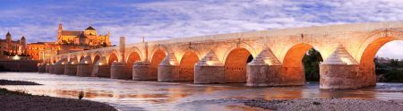 Roman Bridge and Guadalquivir river, Great Mosque, Cordoba, Spain